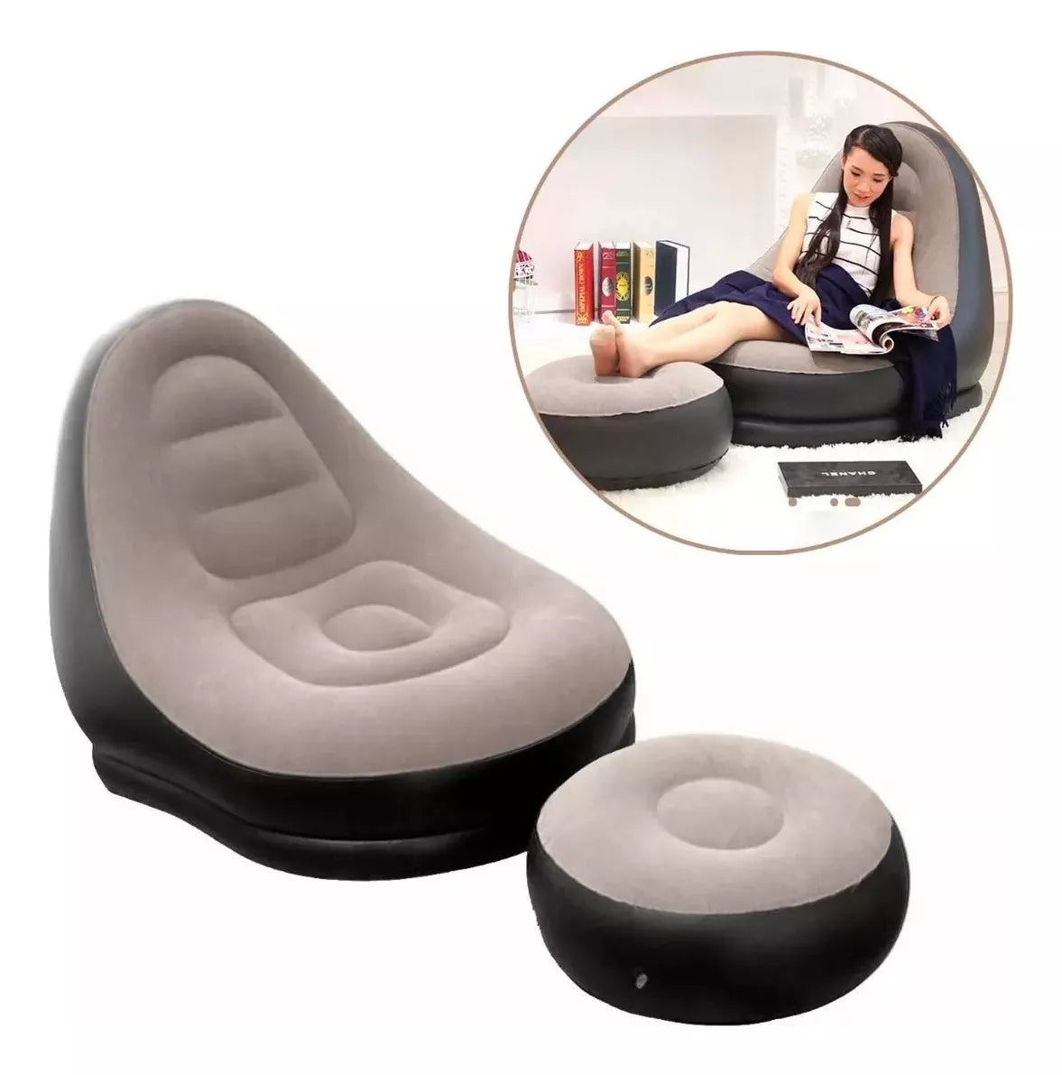 Sillon puff reclinable x2